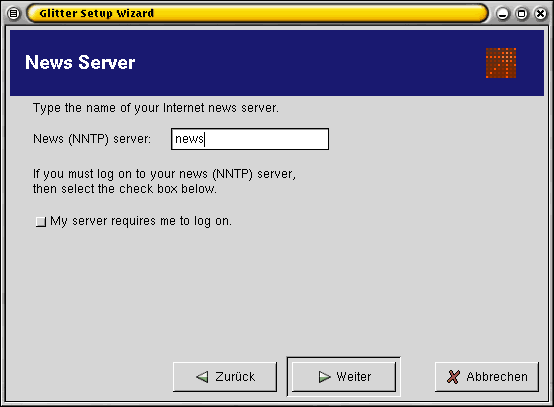 
Der Konfigurationsdialog von glitter
   