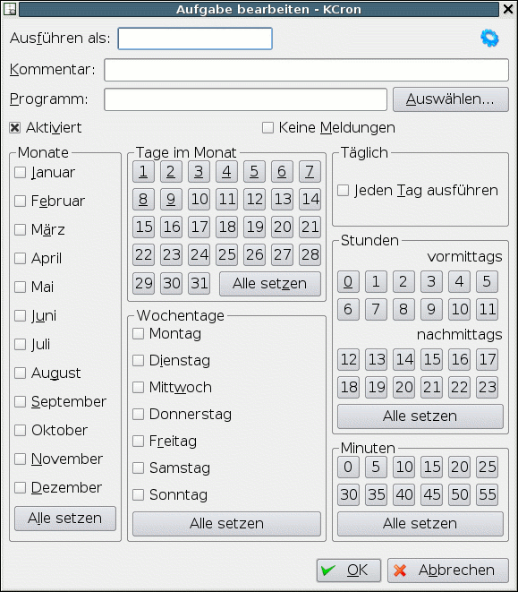Der Dialog Aufgabe bearbeiten