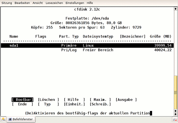 Eingetragene 40 Gigabyte