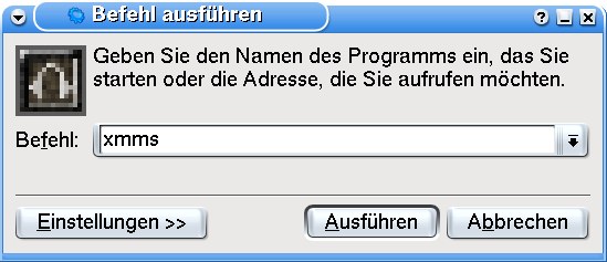 Befehl ausf&uuml;hren